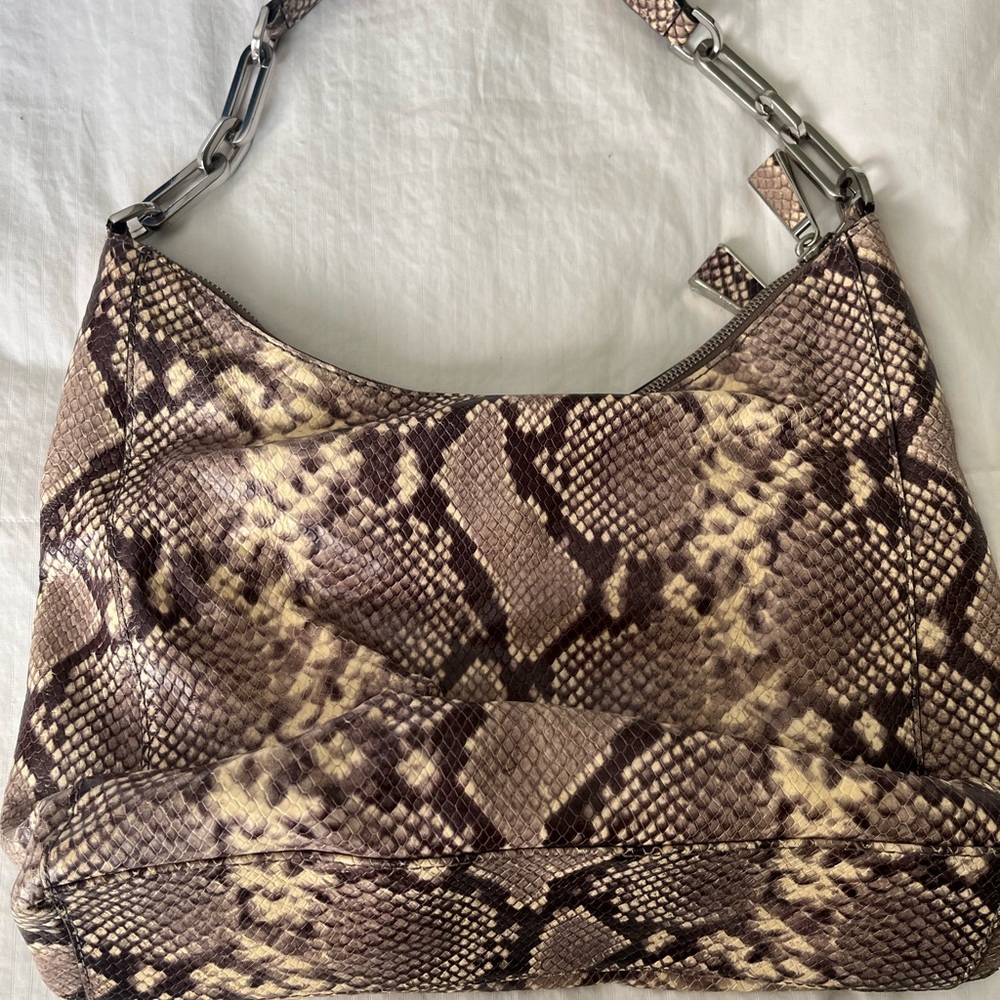 Michael Kors snakeskin texture leather bag in good condition - Picture 3 of 3